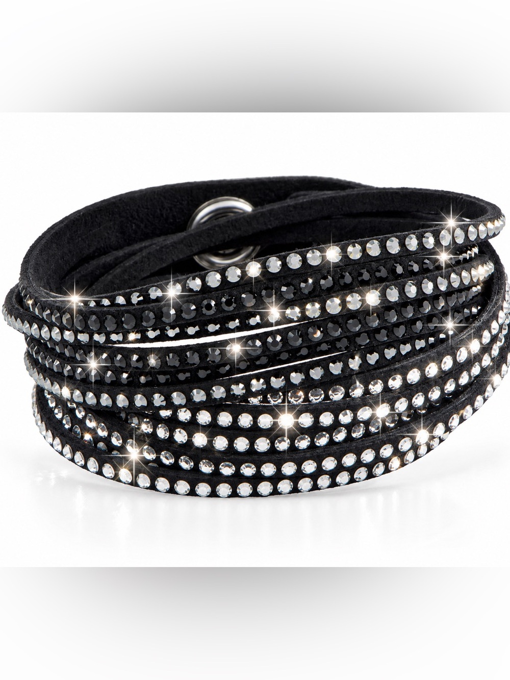 Swarovski Slake Black Crystal 2-in-1 Wrap Bracelet